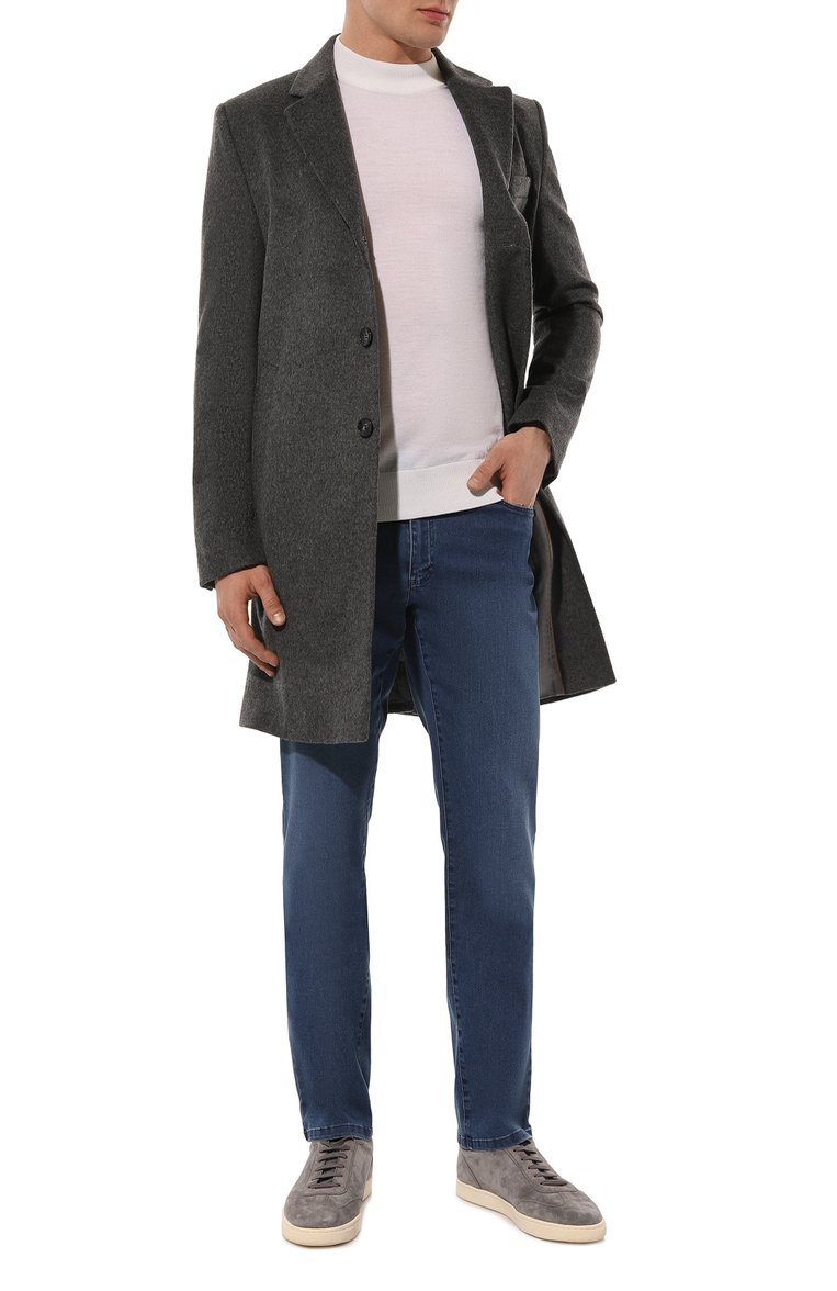 Мужские джинсы hybrid fit ZILLI синего цвета, арт. J5T004M0440VZS000 | Фото 2 (Длина (брюки, джинсы): Стандартные; Материал внешний: Хлопок, Деним, Синтетический материал; Силуэт М (брюки): Прямые; Кросс-КТ: Деним; Стили: Повседневный; Детали: Вышивка; Автоматизация состава: Проставлено; Автоматизац�ия ТО: Проставлено)