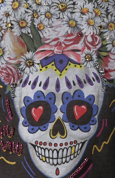 Хлопковая футболка MIU MIU, арт. MJN196-1WNO-F0002, фото 5