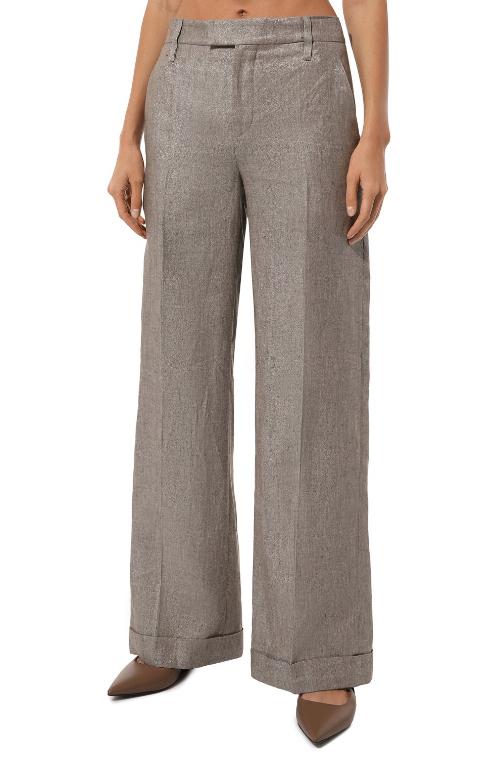 Льняные брюки BRUNELLO CUCINELLI, арт. MH567P8492, фото 3