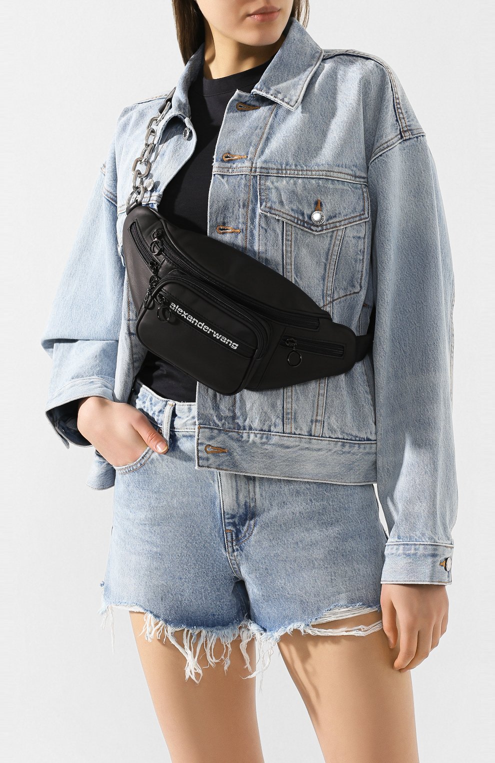 Поясная сумка attica ALEXANDER WANG черного цвета по цене 95550 руб., арт. 2019P0780L, фото 2 Поясная сумка attica ALEXANDER WANG, арт. 2019P0780L, фото 2