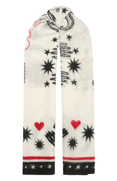 Хлопковый палантин ALEXANDER MCQUEEN, арт. 665646/3624Q, фото 1