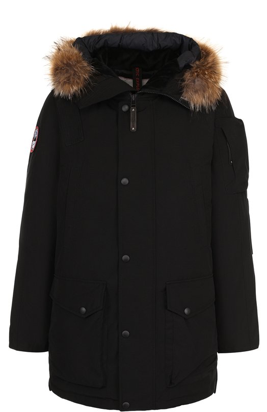 Пуховая парка MIR-1 с меховой отделкой капюшона Arctic Explorer MIR_BLK Чёрный MIR_BLK