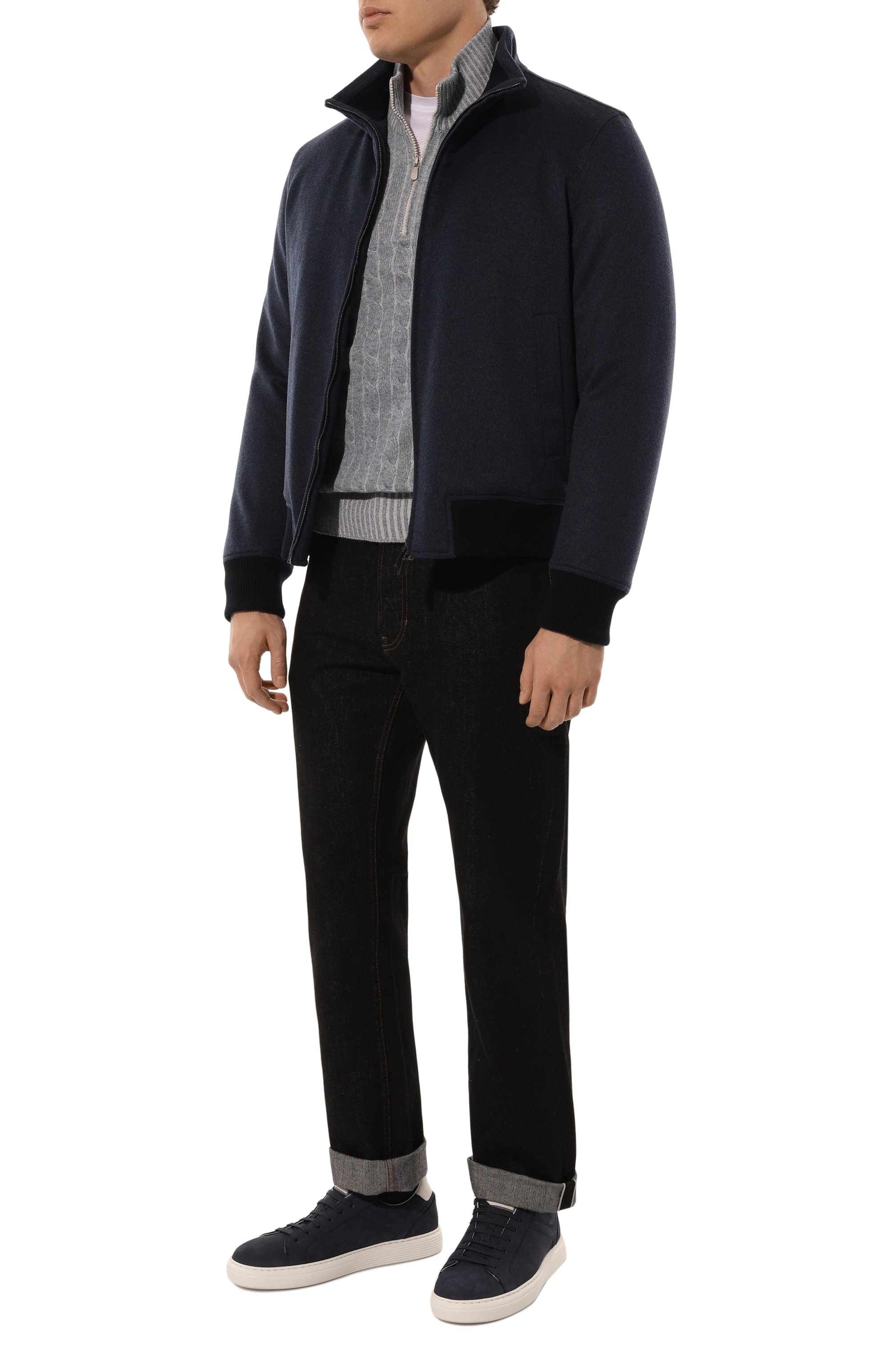 Кашемировый джемпер BRUNELLO CUCINELLI светло-серого цвета по цене 337000 руб., арт. M22700604, фото 2 Кашемировый джемпер BRUNELLO CUCINELLI, арт. M22700604, фото 2