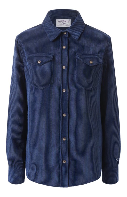 Вельветовая рубашка MC2 Saint Barth DEER/01773G Синий DEER/01773G