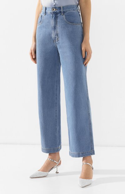 Джинсы NANUSHKA голубого цвета по цене 35000 руб., арт. MARFA_80`S WASH_DENIM, фото 3 Джинсы NANUSHKA, арт. MARFA_80`S WASH_DENIM, фото 3