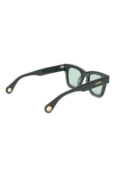 Женские солнцезащитные очки JACQUEMUS зеленого цвета, арт. LES LUNETTES N0CI0 DARK GREEN | Фото 4 (Региональные ограничения белый список (Axapta Mercury): Не проставлено; Нос: Не проставлено; Материал: Пластик; Тип очков: С/з; Очки форма: Квадратные; Оптика Гендер: оптика-женское)