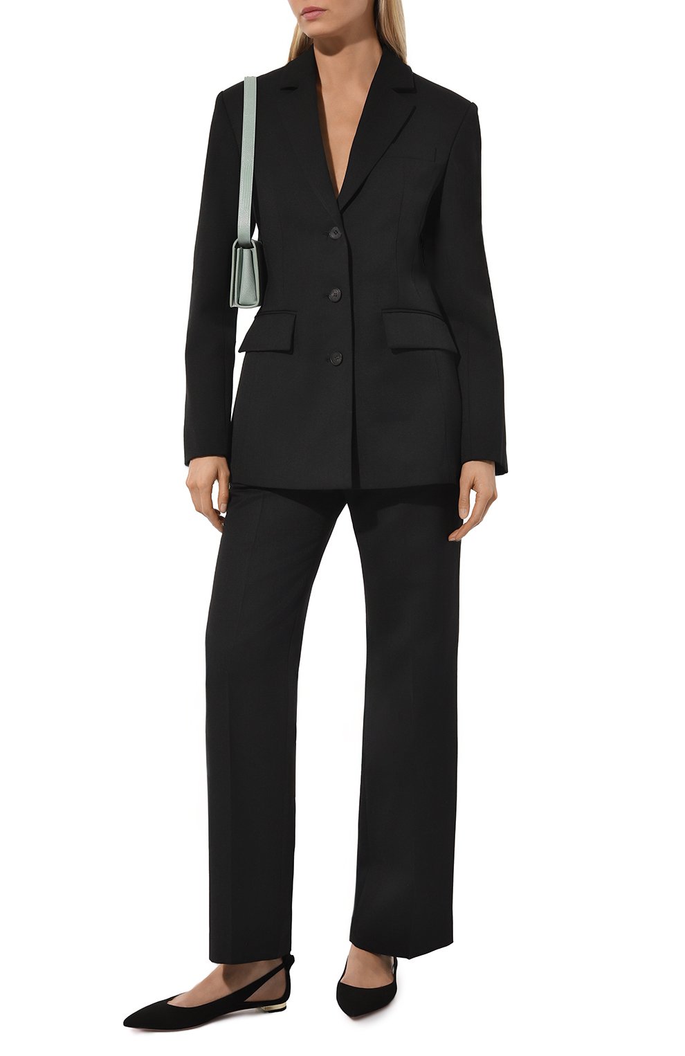 Замшевые балетки bow tie AQUAZZURA, арт. DENFLAB0-SUE-000, фото 2