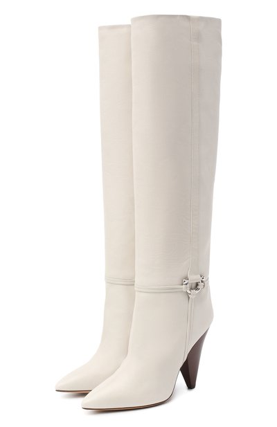 Кожаные сапоги lazu ISABEL MARANT белого цвета по цене 154500 руб., арт. LAZU/BT0158-20H001S, фото 1 Кожаные сапоги lazu ISABEL MARANT, арт. LAZU/BT0158-20H001S, фото 1