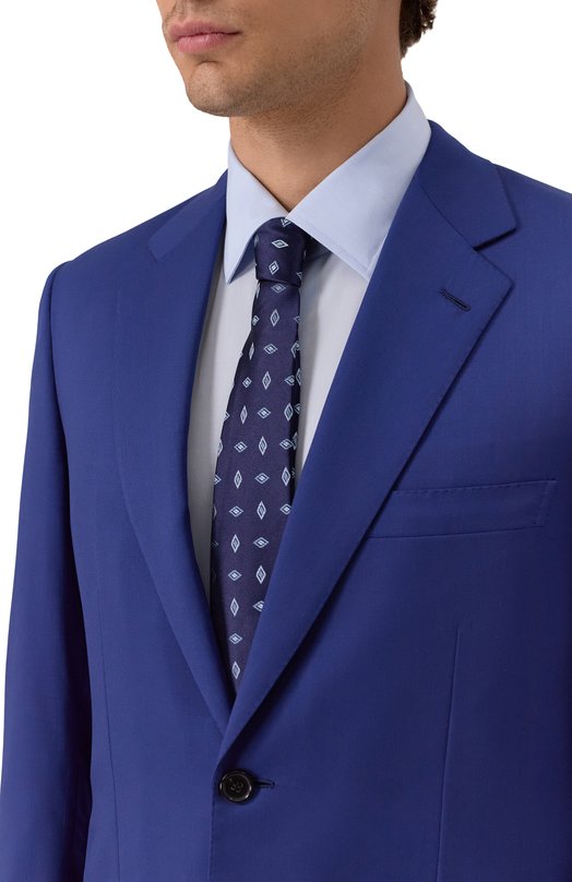 Шелковый галстук Giorgio Armani GM000800/TE16586 Синий  GM000800/TE16586 Фото 2
