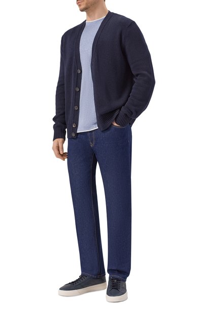 Футболка из хлопка и льна BRUNELLO CUCINELLI, арт. MW8357427, фото 2