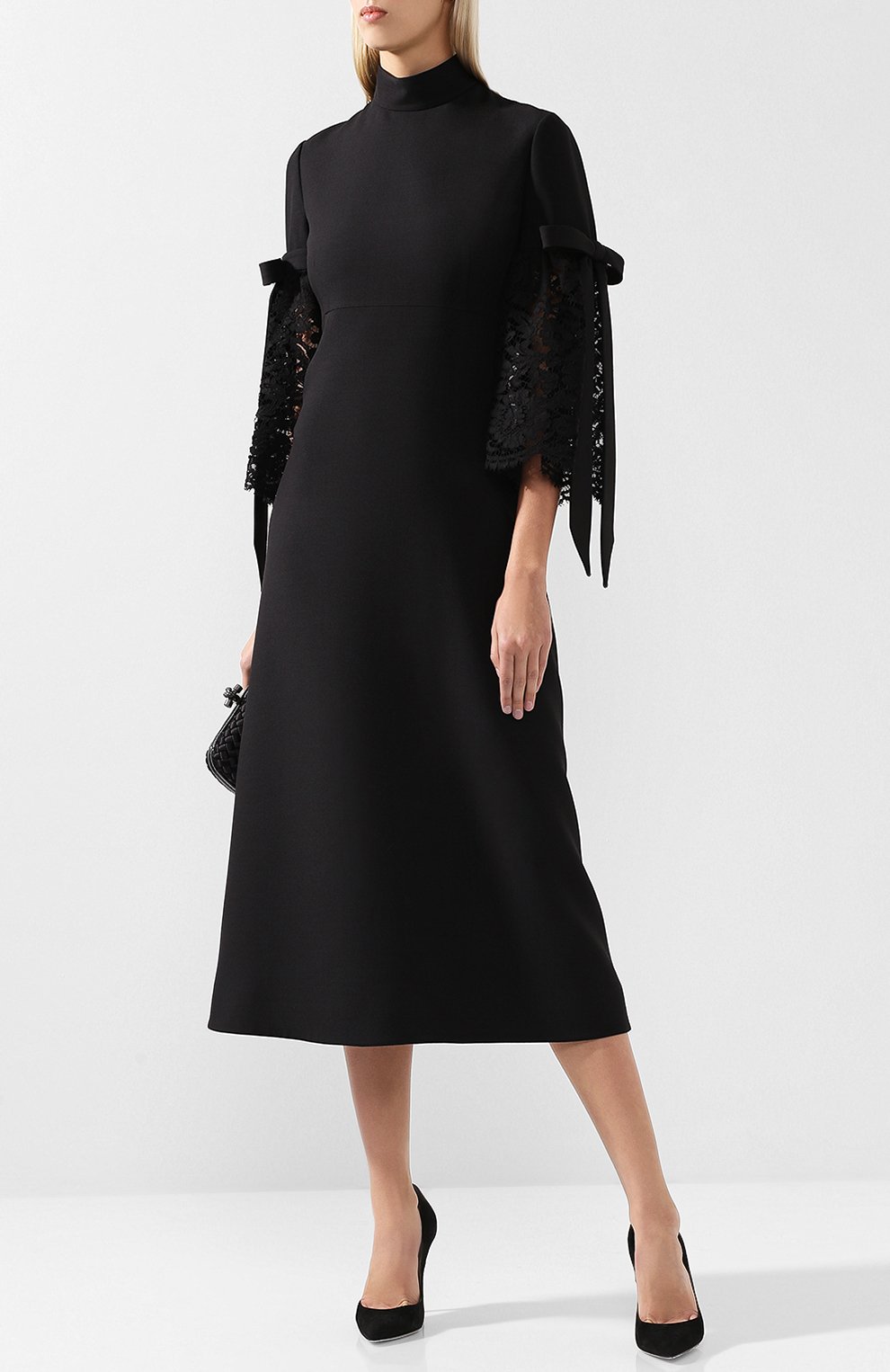 Платье-миди из смеси шерсти и шелка VALENTINO, арт. QB0VAK40360, фото 2