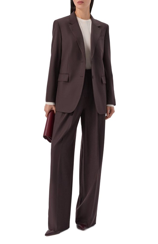 Шерстяной жакет Theory P0801104 Коричневый  P0801104 Фото 2