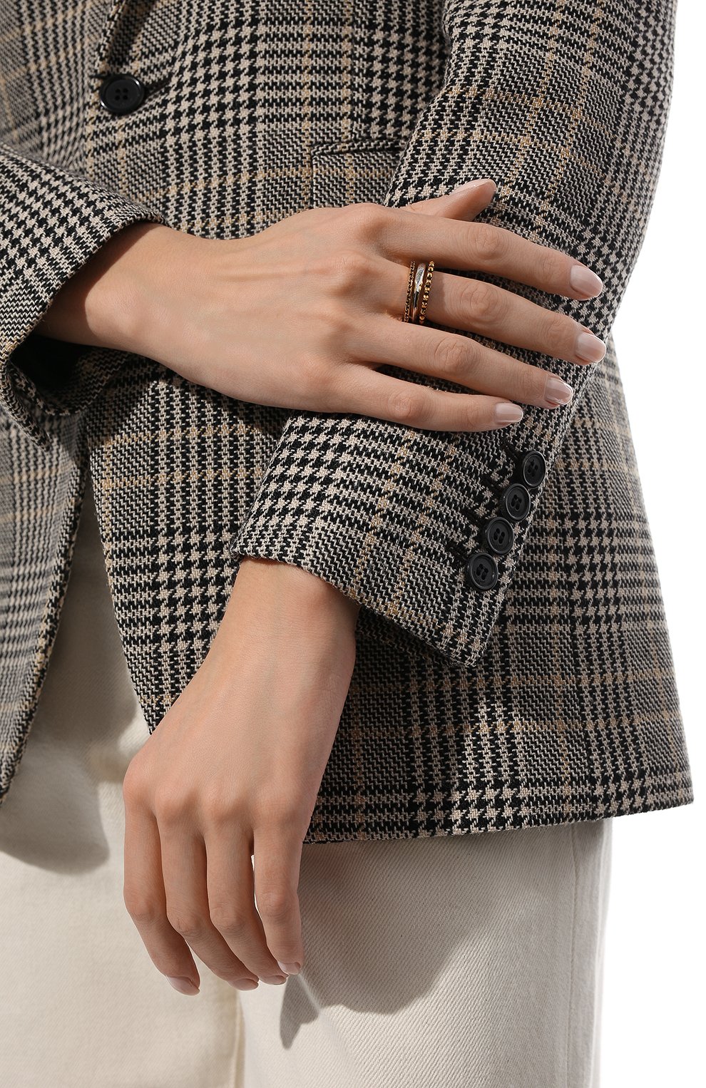 Кольцо ALEXANDER MCQUEEN золотого цвета по цене 51400 руб., арт. 677691/J160Z, фото 2 Кольцо ALEXANDER MCQUEEN, арт. 677691/J160Z, фото 2