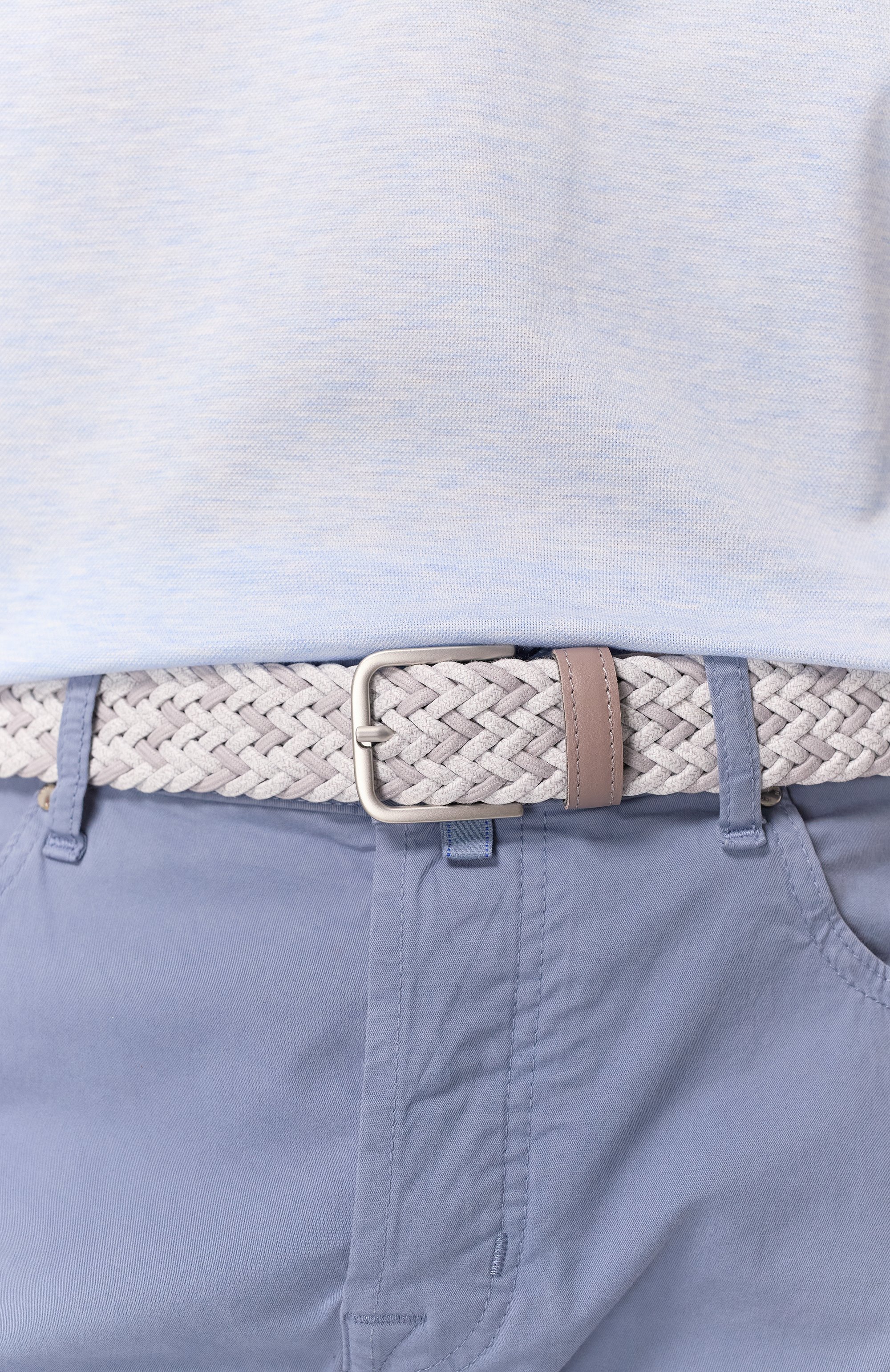 Текстильный ремень PAUL&SHARK светло-серого цвета по цене 23250 руб., арт. 25416008, фото 2 Текстильный ремень PAUL&SHARK, арт. 25416008, фото 2