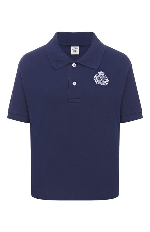 Хлопковое поло Sporty and Rich T0085606241BL106 Синий T0085606241BL106