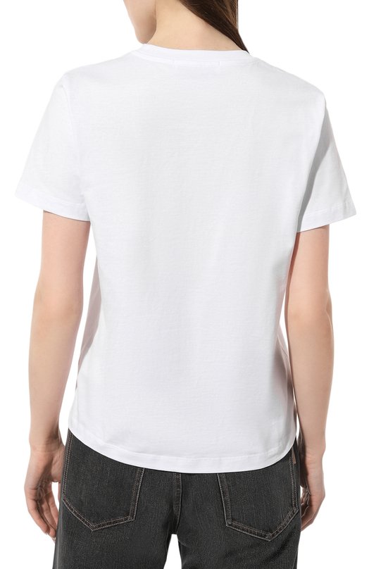 Хлопковая футболка MSGM 3641MDM550/247002 Белый  3641MDM550/247002 Фото 4