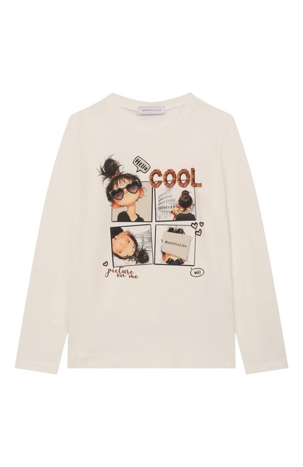 Хлопковый лонгслив MONNALISA, арт. 11F613