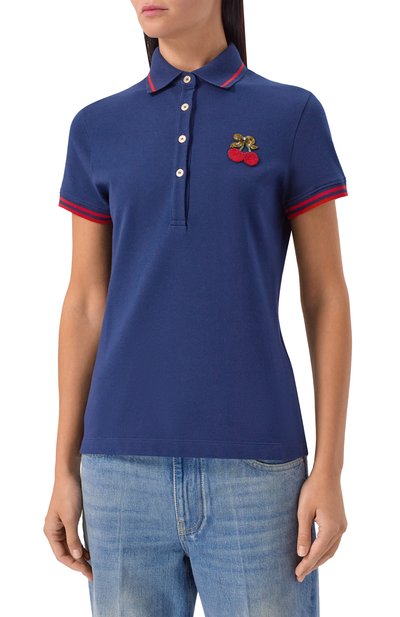 Хлопковое поло VALENTINO, арт. 7B3MH01B9G4, фото 3