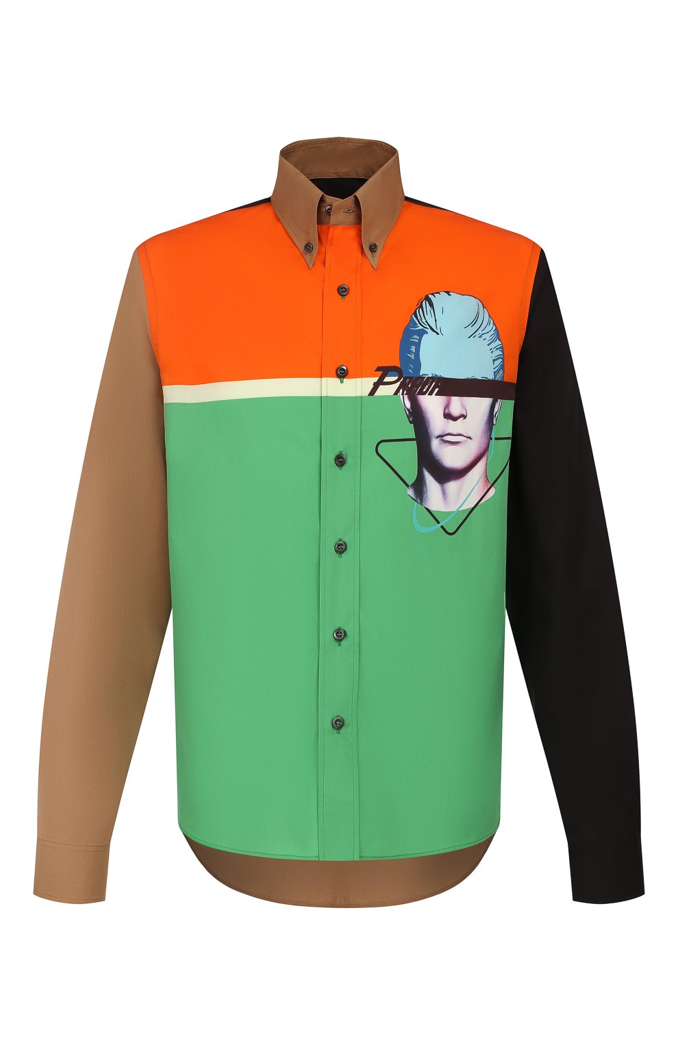 Хлопковая рубашка PRADA, арт. UCN285-1WOU-F0K8E-201, фото 1