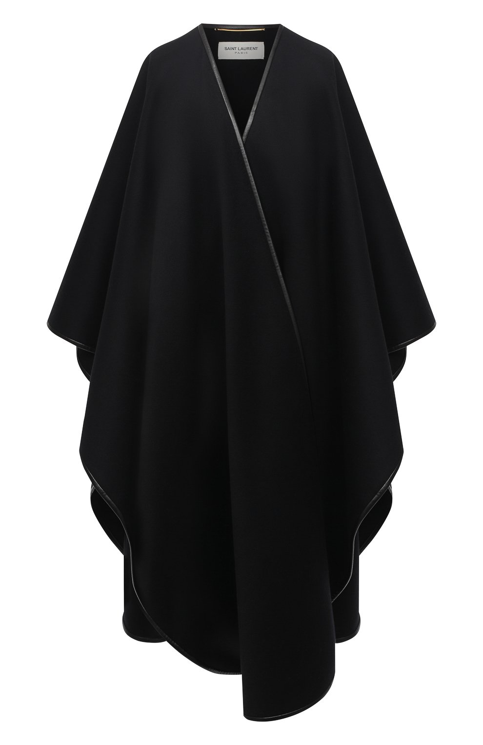 Шерстяная накидка SAINT LAURENT черного цвета по цене 346000 руб., арт. 634644/Y5B49, фото 1 Шерстяная накидка SAINT LAURENT, арт. 634644/Y5B49, фото 1