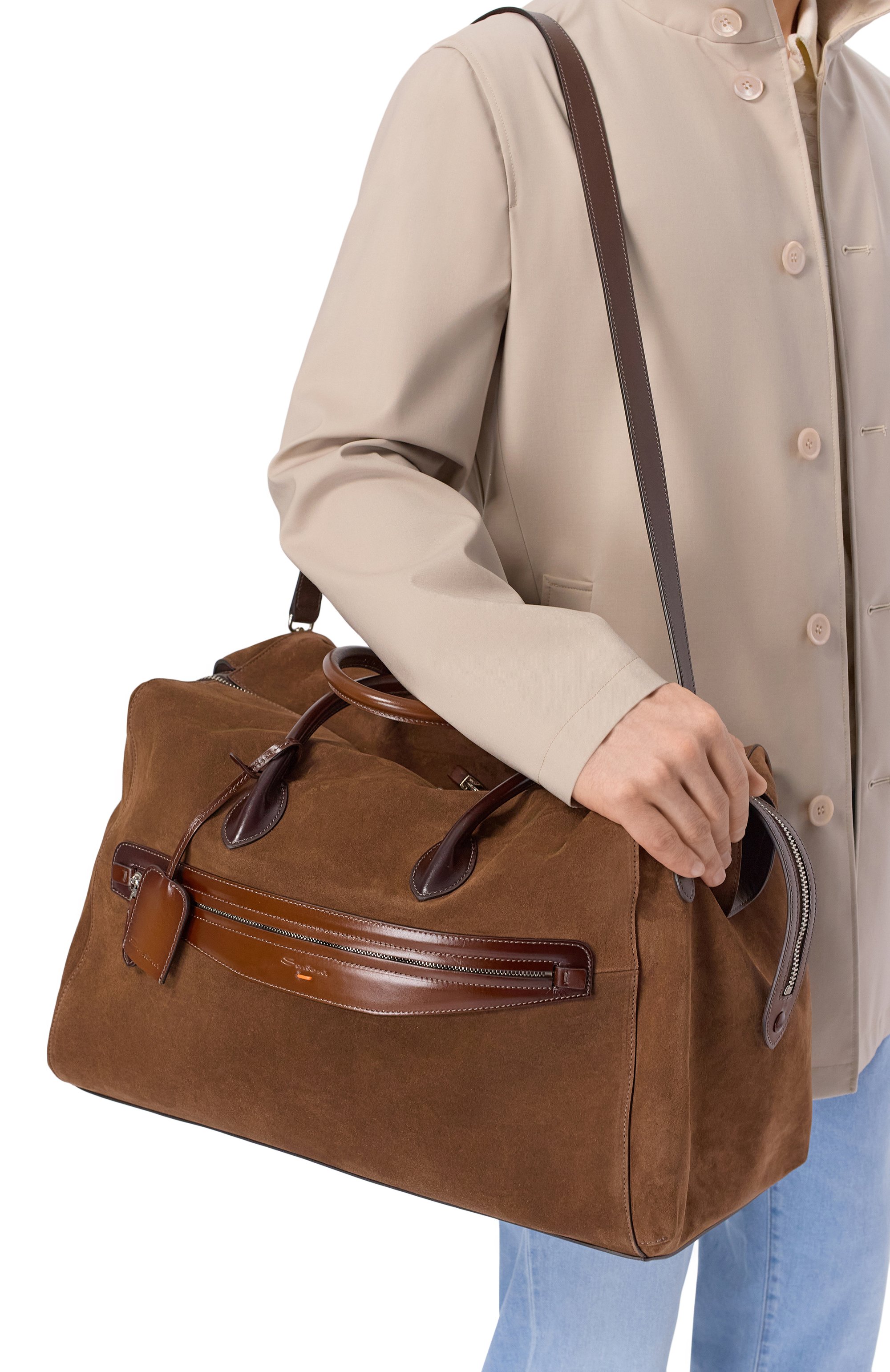 Сумка SANTONI коричневого цвета по цене 351000 руб., арт. UIBGA2905BS-AKLB, фото 2 Сумка SANTONI, арт. UIBGA2905BS-AKLB, фото 2