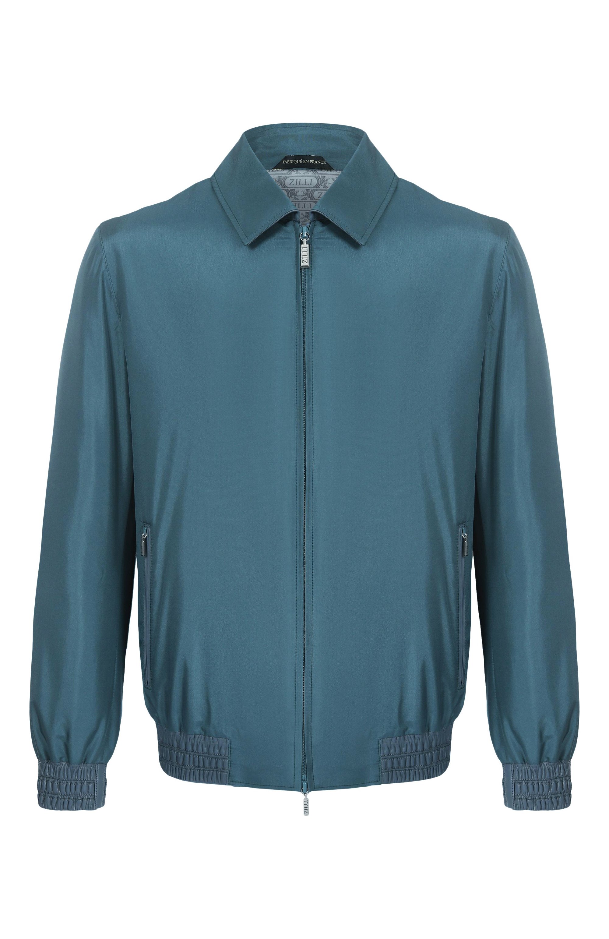 Шелковый бомбер ZILLI бирюзового цвета по цене 791500 руб., арт. AFAXH1M0619VFRI00/62+, фото 1 Шелковый бомбер ZILLI, арт. AFAXH1M0619VFRI00/62+, фото 1