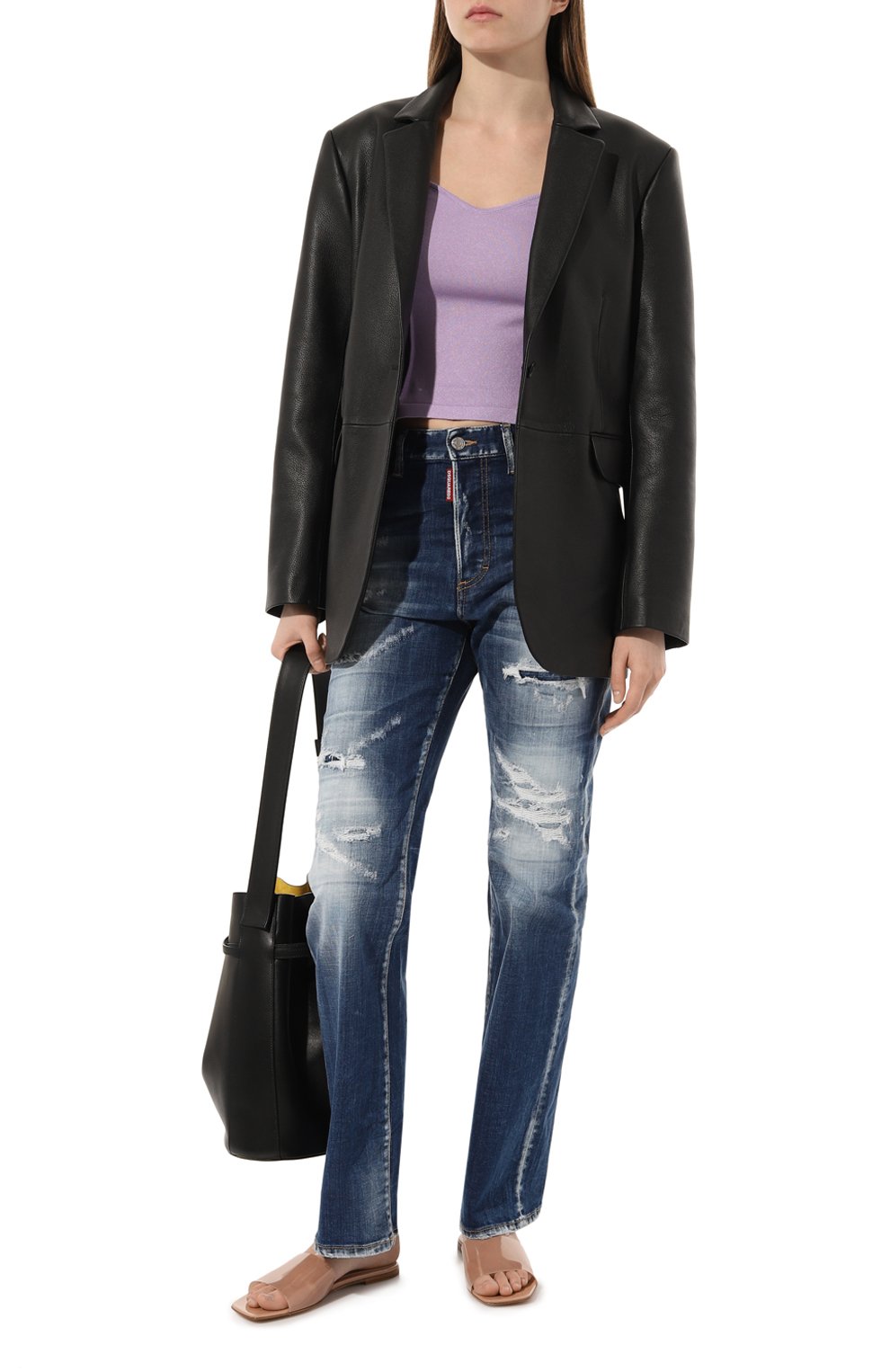 Топ из вискозы FREEAGE фиолетового цвета по цене 18700 руб., арт. S23.TP033.7000.701, фото 2 Топ из вискозы FREEAGE, арт. S23.TP033.7000.701, фото 2