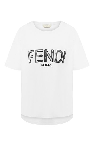 Женская хлопковая футболка FENDI, арт. FAF077 A6JE