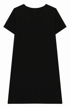 Детское хлопковое платье MOSCHINO черного цвета, арт. HAV088/LDA12/10A-14A | Фото 2 (Материал внешний: Хлопок; Принт: С принтом; Рукава: Короткие; Девочки Кросс-КТ: Платье-одежда; Случай: Повседневный; Ростовка одежда: 10 - 11 лет | 140 - 146см, 12 лет | 152 см, 13 - 15 лет | 158 см)