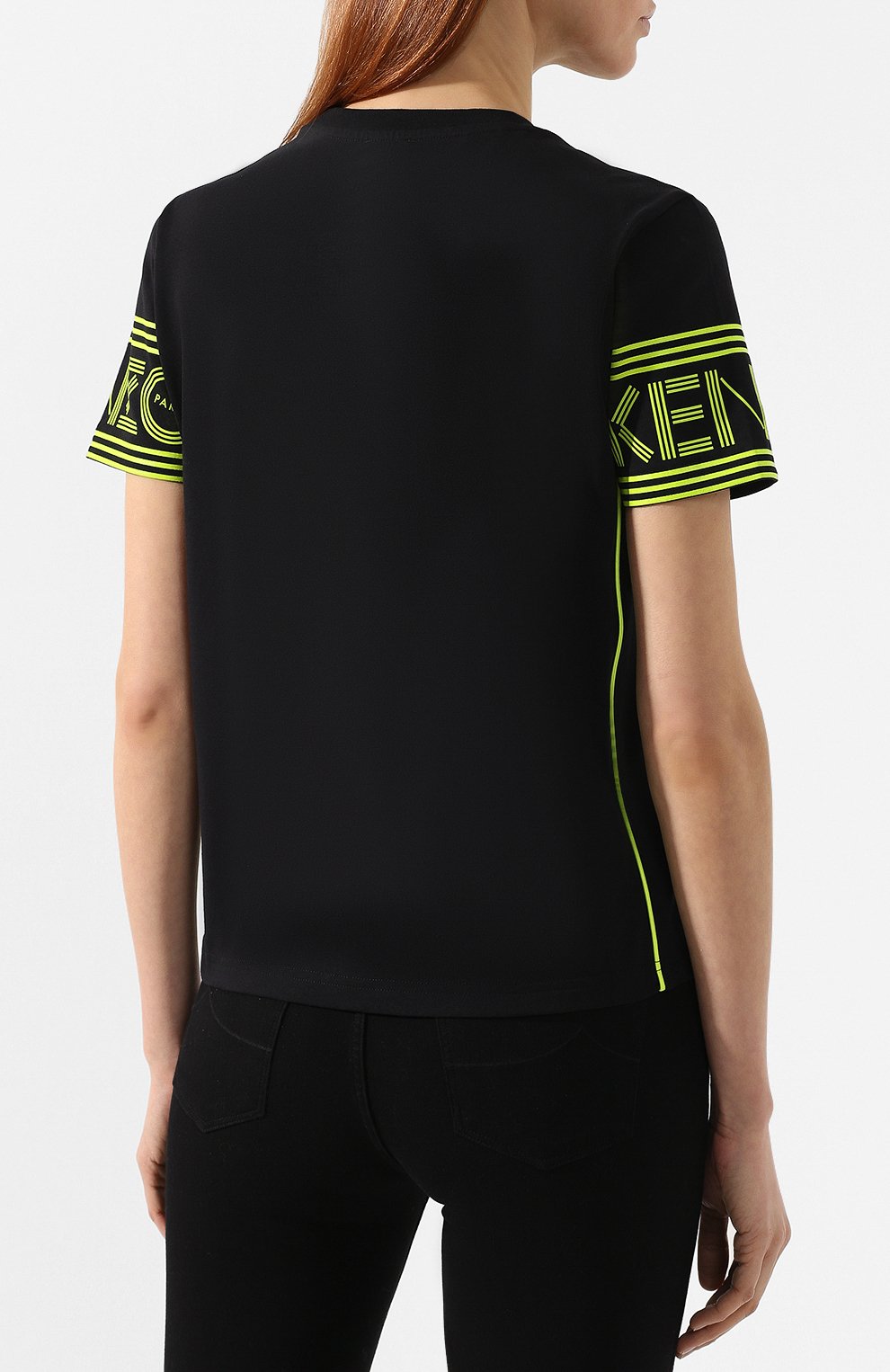 Хлопковая футболка KENZO черного цвета по цене 14550 руб., арт. 2TS783985, фото 4 Хлопковая футболка KENZO, арт. 2TS783985, фото 4