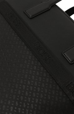 Мужская портфель zair BOSS черного цвета, арт. 50516751 | Фото 3 (Драгоценные камни: Проставлено; Материал сплава: Проставлено; Ремень/цепочка: На ремешке; Размер: large; Материал: Натуральная кожа; Сумки-технические: Портфели)