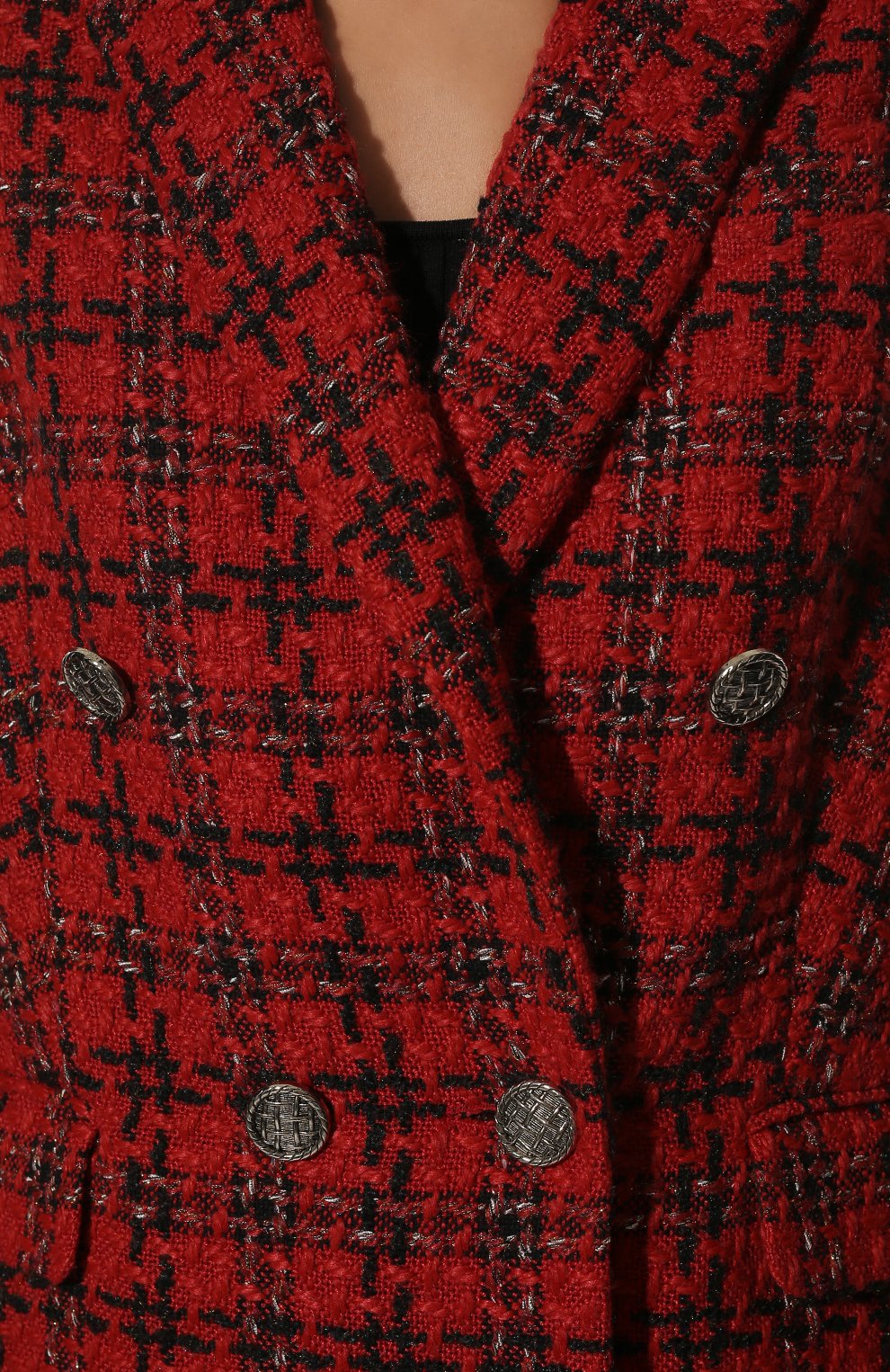 Шерстяной жакет SEVEN LAB бордового цвета по цене 30450 руб., арт. JK tw red and black, фото 5 Шерстяной жакет SEVEN LAB, арт. JK tw red and black, фото 5