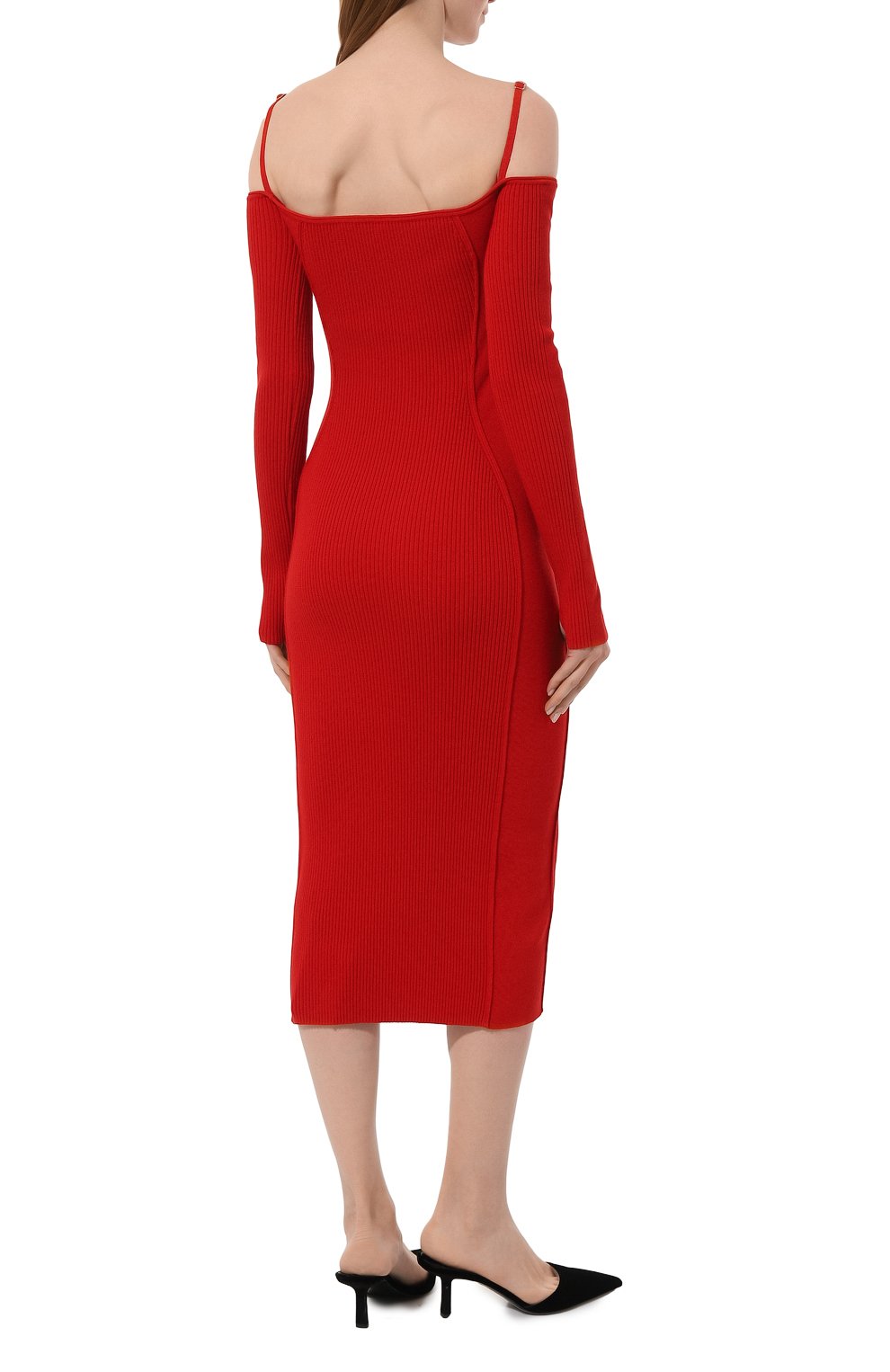Платье из вискозы и льна JACQUEMUS, арт. 22H/213KN300-2082, фото 4