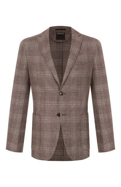 Мужской пиджак изо льна и шерсти ZEGNA, арт. 1DNMG0/950727A9
