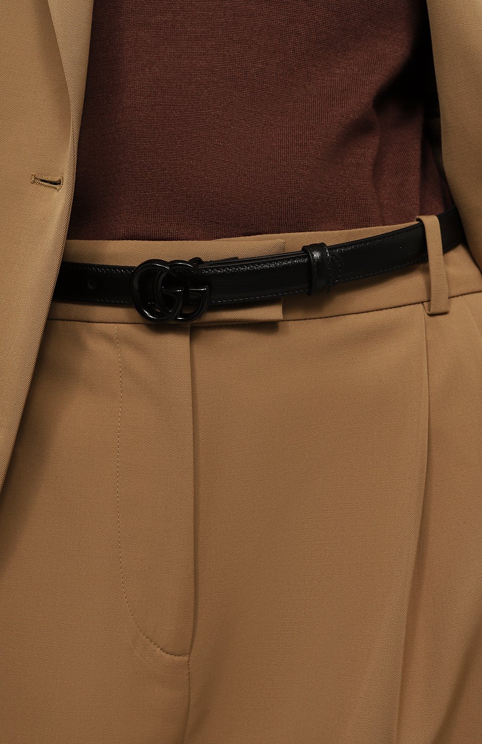 Кожаный ремень gg marmont GUCCI, арт. 409417 18YXV, фото 2