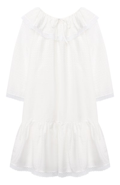 Хлопковая сорочка AMIKI CHILDREN белого цвета по цене 19950 руб., арт. ELIZABETH/70SE30C0, фото 1 Хлопковая сорочка AMIKI CHILDREN, арт. ELIZABETH/70SE30C0, фото 1