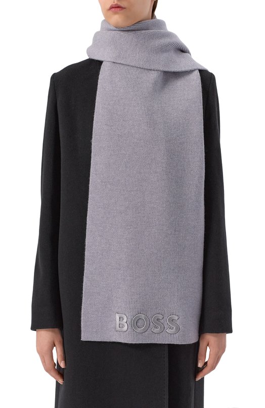 Шерстяной шарф BOSS 50497861 Серый  50497861 Фото 2