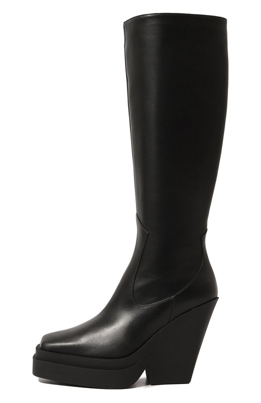 Кожаные сапоги GIABORGHINI Чёрный, фото 4