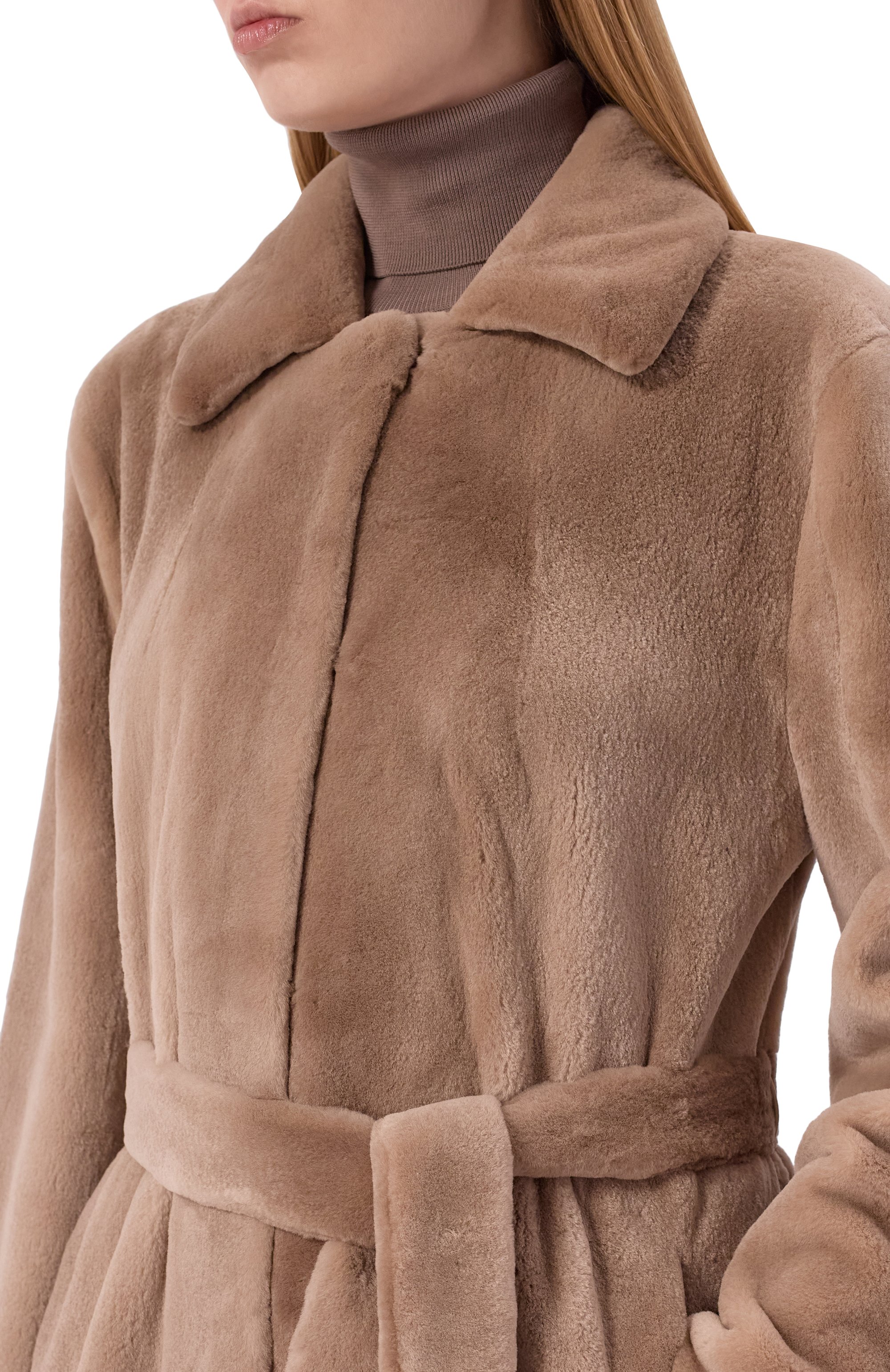 Шуба из норки GIULIA GURMAN бежевого цвета по цене 1500000 руб., арт. 2505NP, фото 5 Шуба из норки GIULIA GURMAN, арт. 2505NP, фото 5