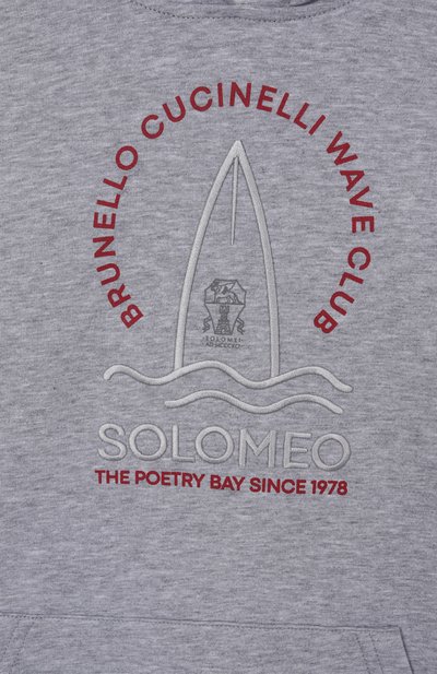 Хлопковое худи BRUNELLO CUCINELLI, арт. BW863E188B, фото 3