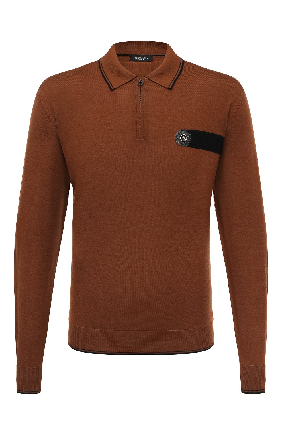 Поло с отделкой из кожи аллигатора STEFANO RICCI, арт. K606312AZ1/F22465, фото 1