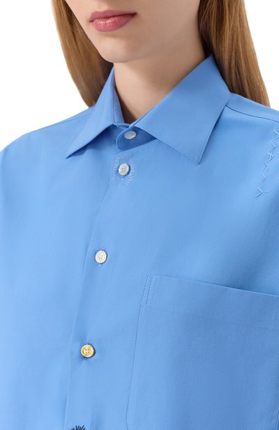 Хлопковая рубашка MARNI, арт. CAMA0631S1/TCY67, фото 5