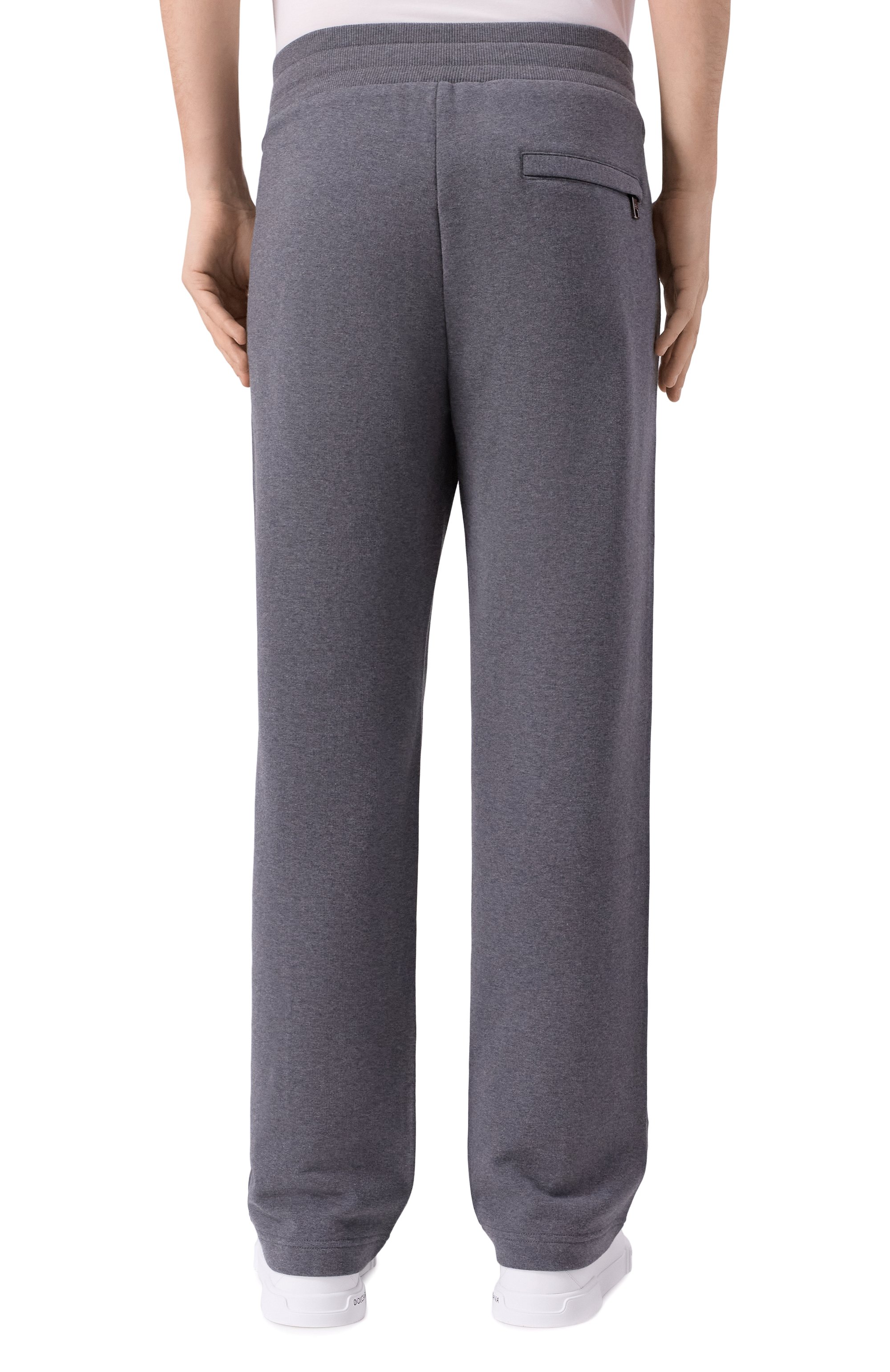 Хлопковые брюки DOLCE & GABBANA серого цвета по цене 125500 руб., арт. GP0M5Z/G7PJ7, фото 4 Хлопковые брюки DOLCE & GABBANA, арт. GP0M5Z/G7PJ7, фото 4