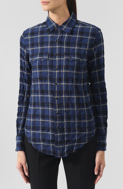 Хлопковая рубашка SAINT LAURENT, арт. 551225/Y954U, фото 3