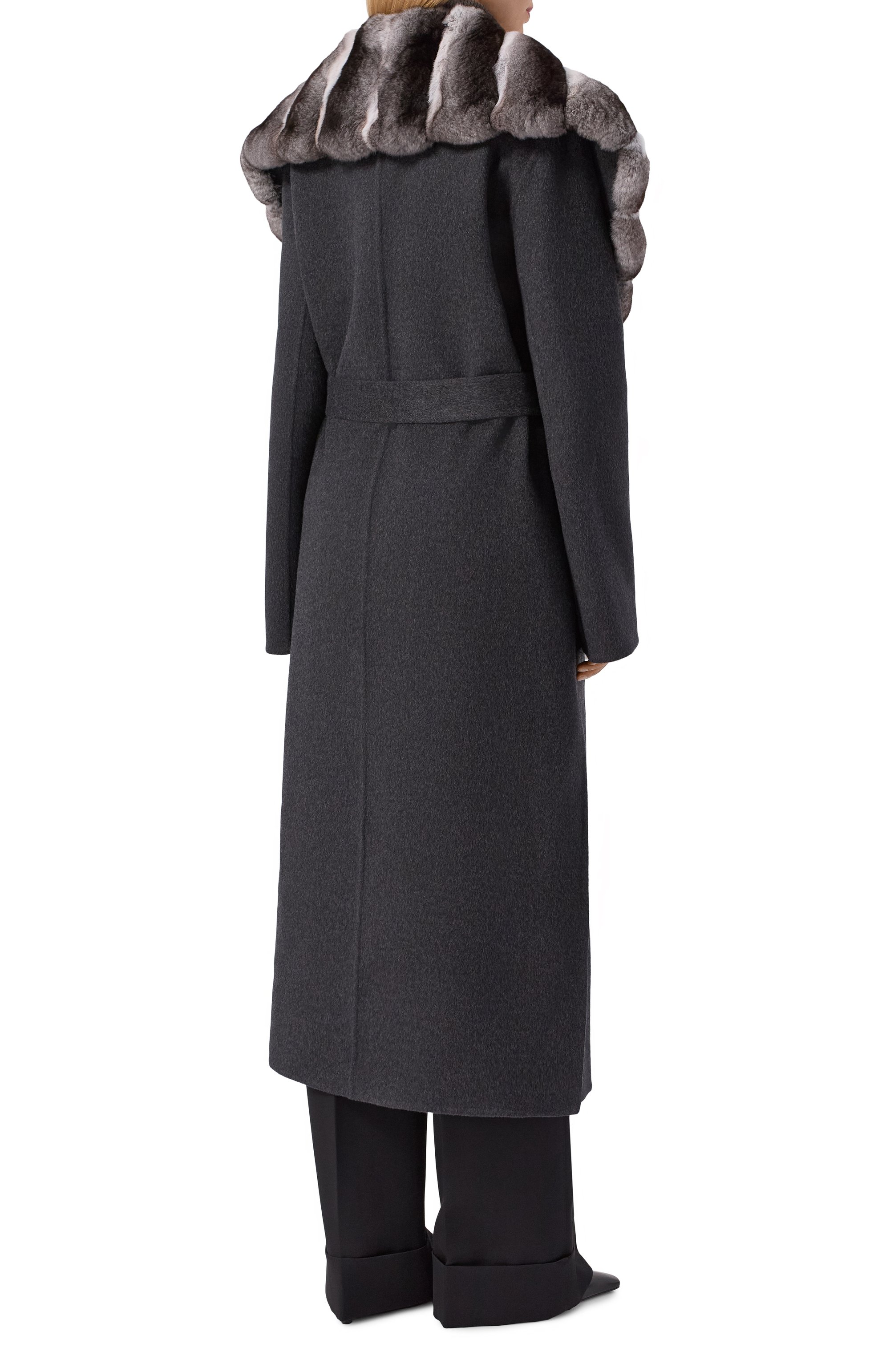 Кашемировое пальто с отделкой из шиншиллы MVST, арт. FTBPL-X1395-1CH, фото 4