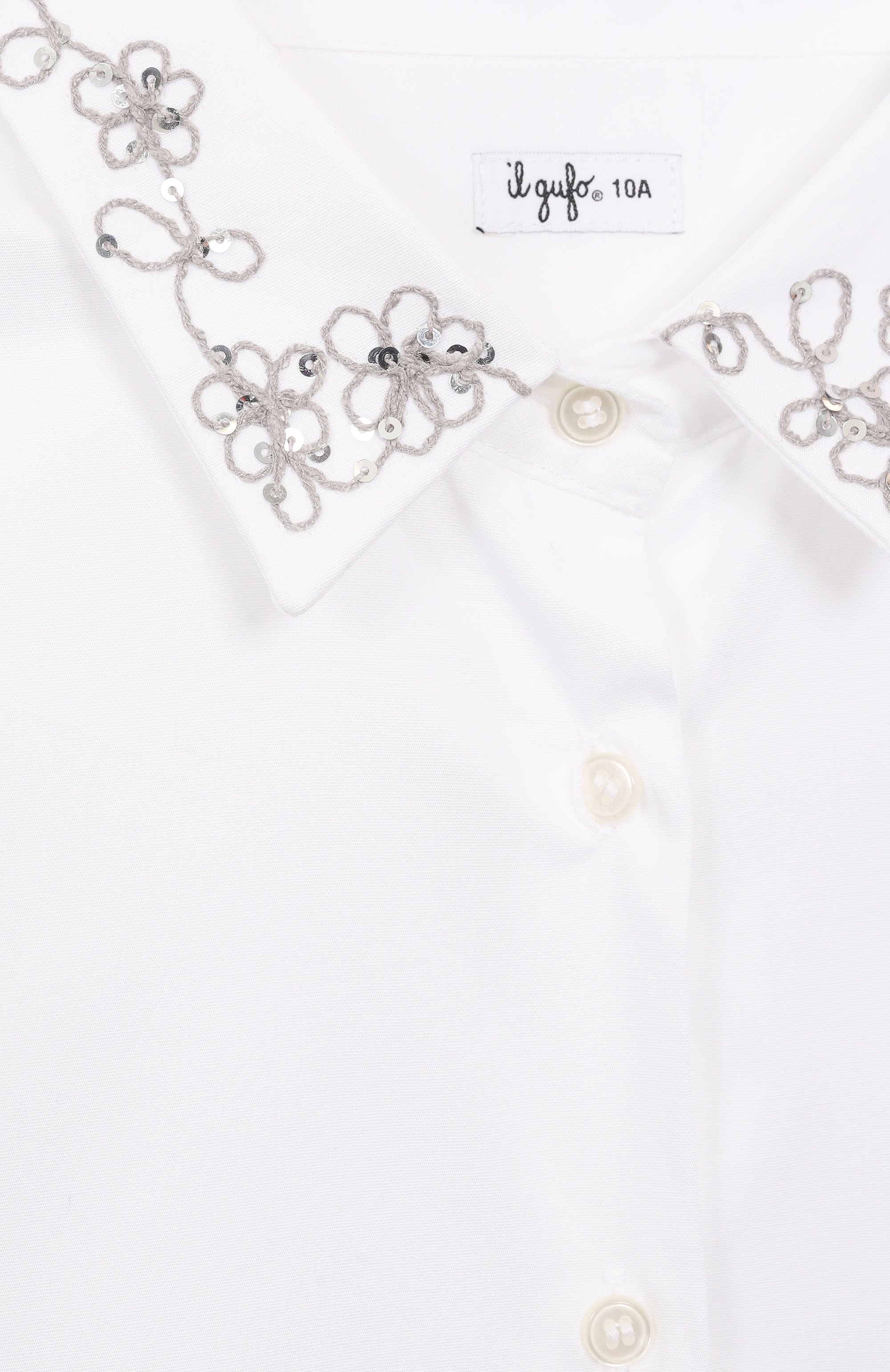 Хлопковая рубашка IL GUFO, арт. A25GCL0016C0066/10-14, фото 3