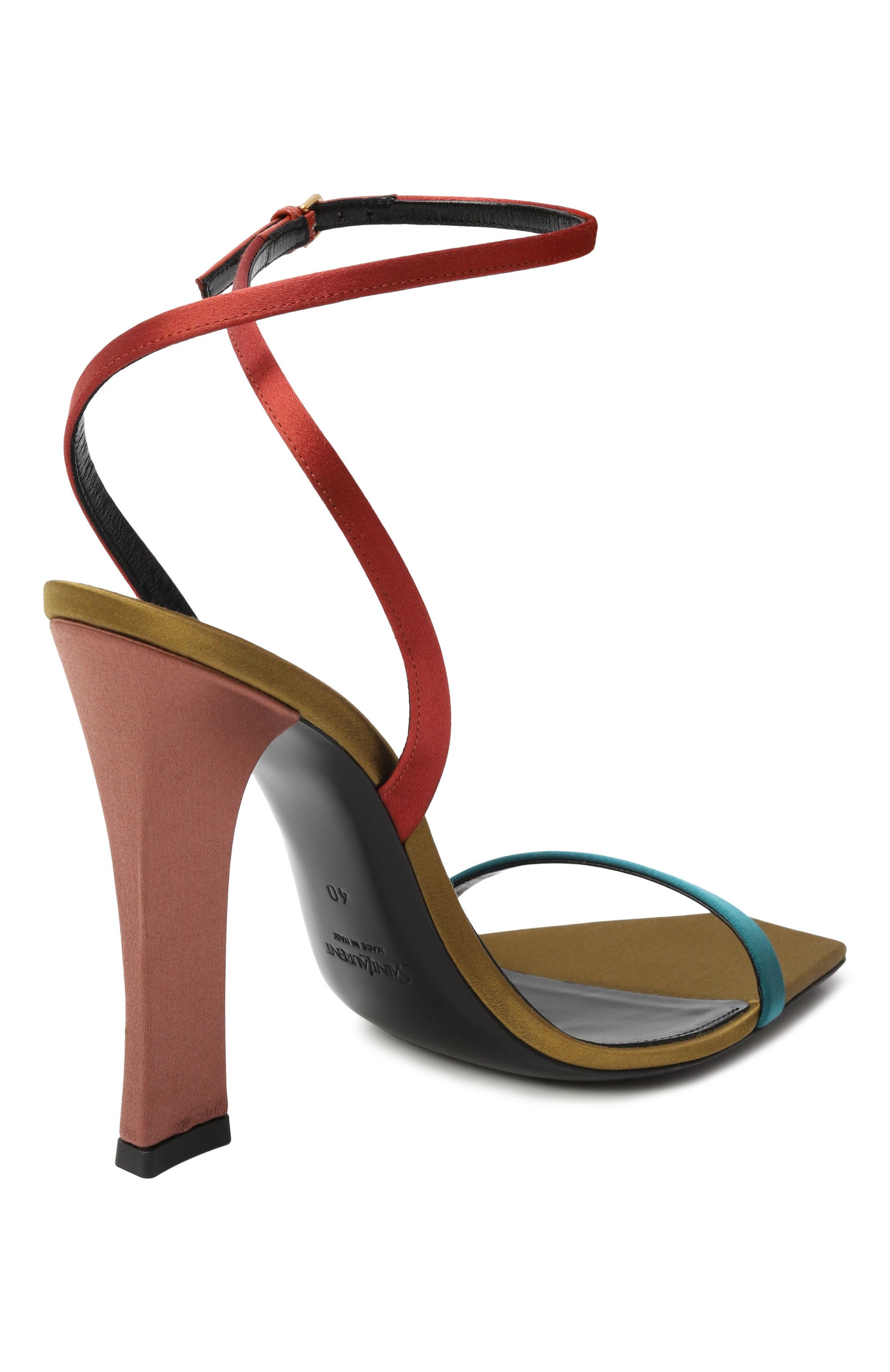 Текстильные босоножки dominique SAINT LAURENT, арт. 818184/9QNAT, фото 5