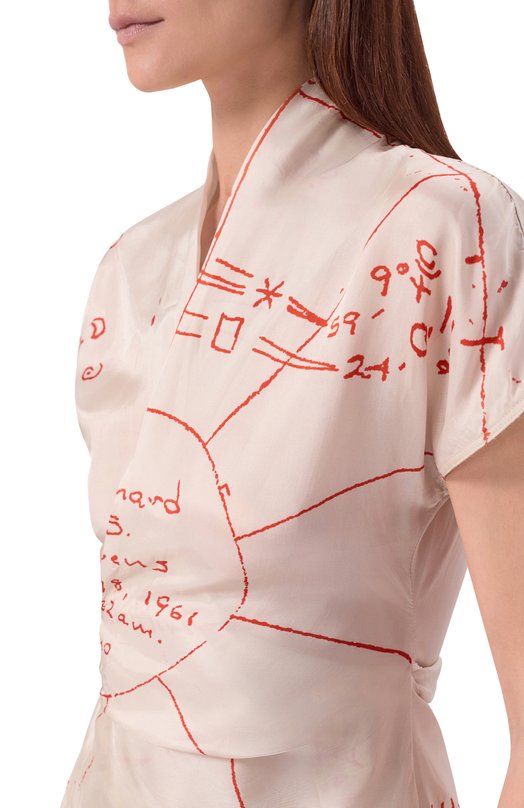 Атласная блузка Rick Owens RP01F6233/KP1 Кремовый  RP01F6233/KP1 Фото 5