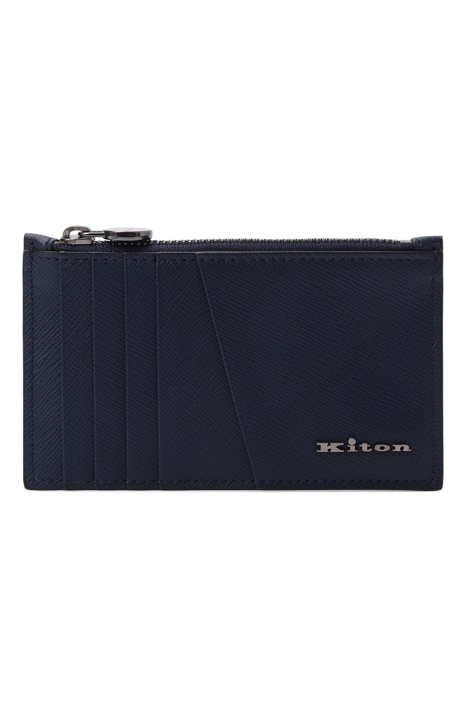Кожаный футляр для кредитных карт KITON синего цвета по цене 39950 руб., арт. UPEA009N01269, фото 1 Кожаный футляр для кредитных карт KITON, арт. UPEA009N01269, фото 1