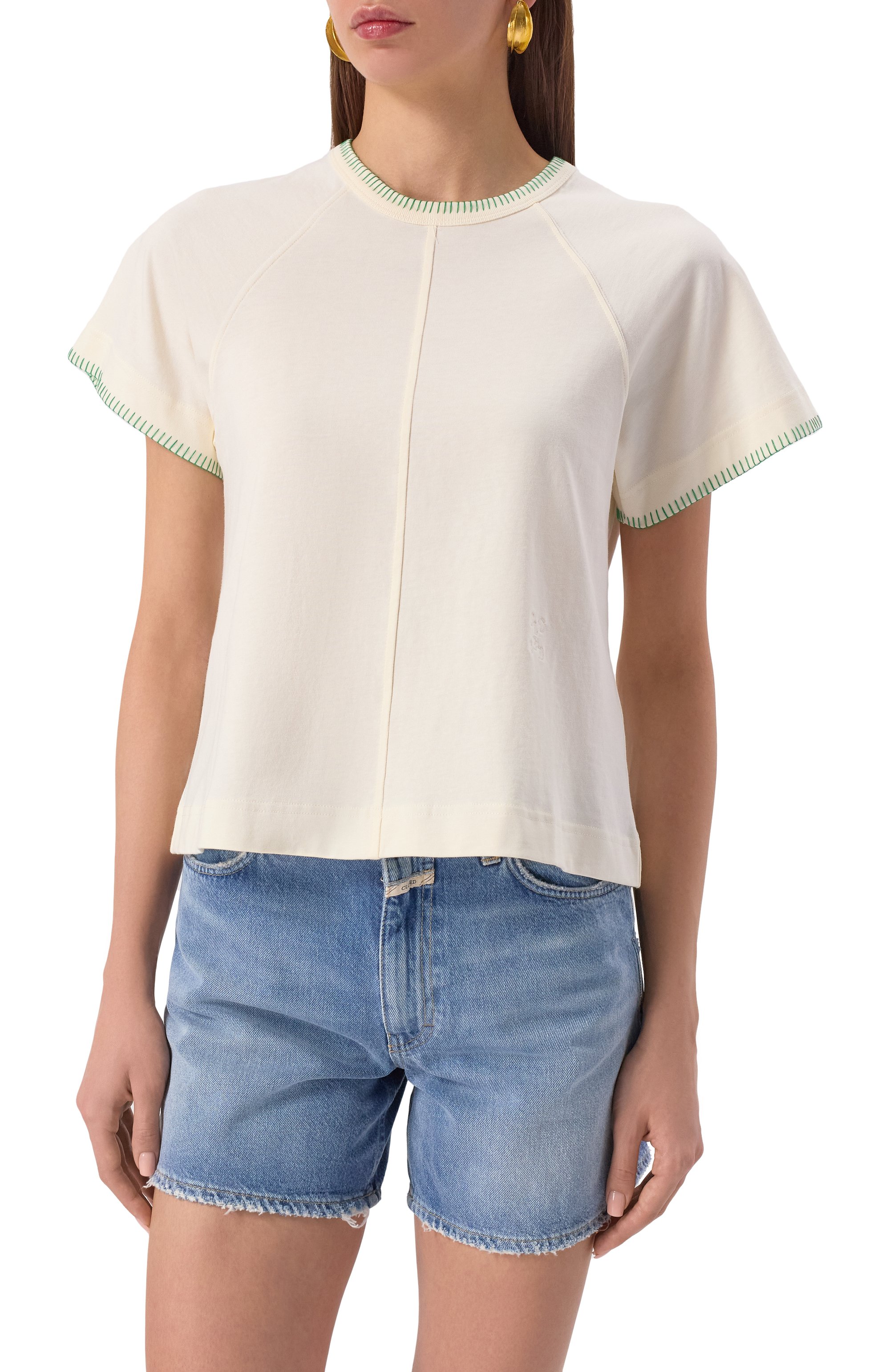 Хлопковая футболка CLOSED, арт. C95414-44H-EM, фото 3